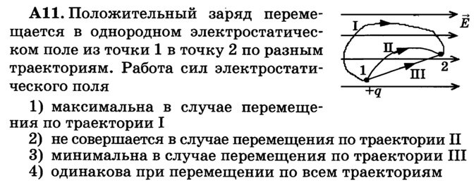 ЕГЭ по физике задача А11